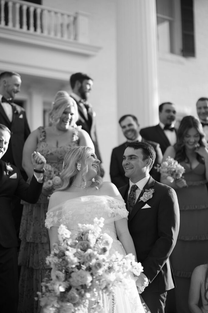 Bride and groom portraits at Woodbine Mansion wedding in Round Rock Texas