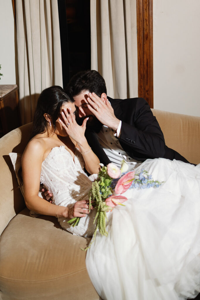 Bride and groom couples portraits during a well-planned Austin wedding day timeline