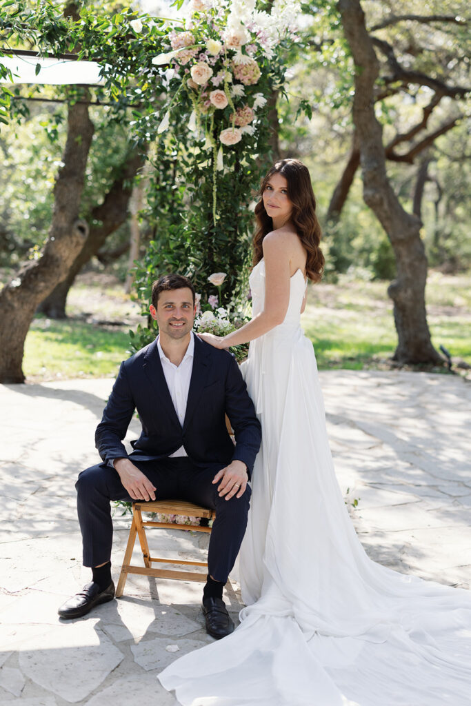 Addison Grove Austin non-hotel wedding venue ancient oak tree canopy ceremony