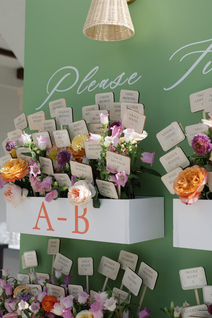 Cocktail hour setup at La Cantera Resort & Spa wedding reception