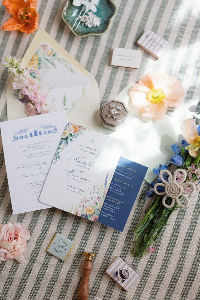 Wedding invitation suite for La Cantera Resort & Spa wedding