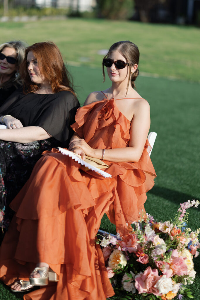 Wedding guests seated for outdoor ceremony at La Cantera Resort & Spa