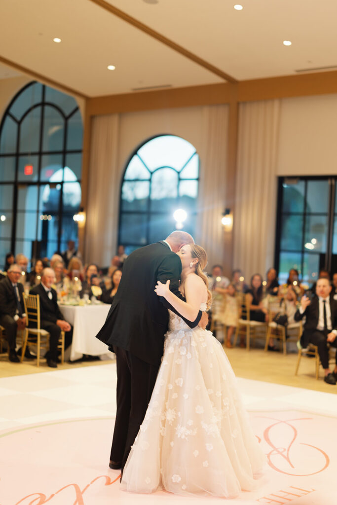 Father daughter dance at Texas Hill Country wedding reception