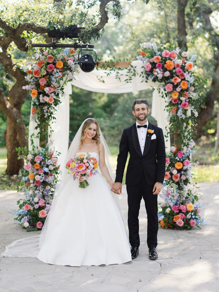 Bride and groom portrait in the Texas Hill Country at The Addison Grove wedding venue