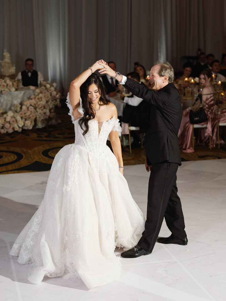 Father daughter dance at an Austin wedding reception