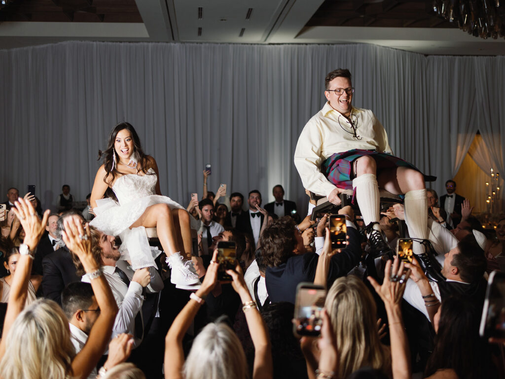 Late night dance floor moment at a Texas Hill Country wedding