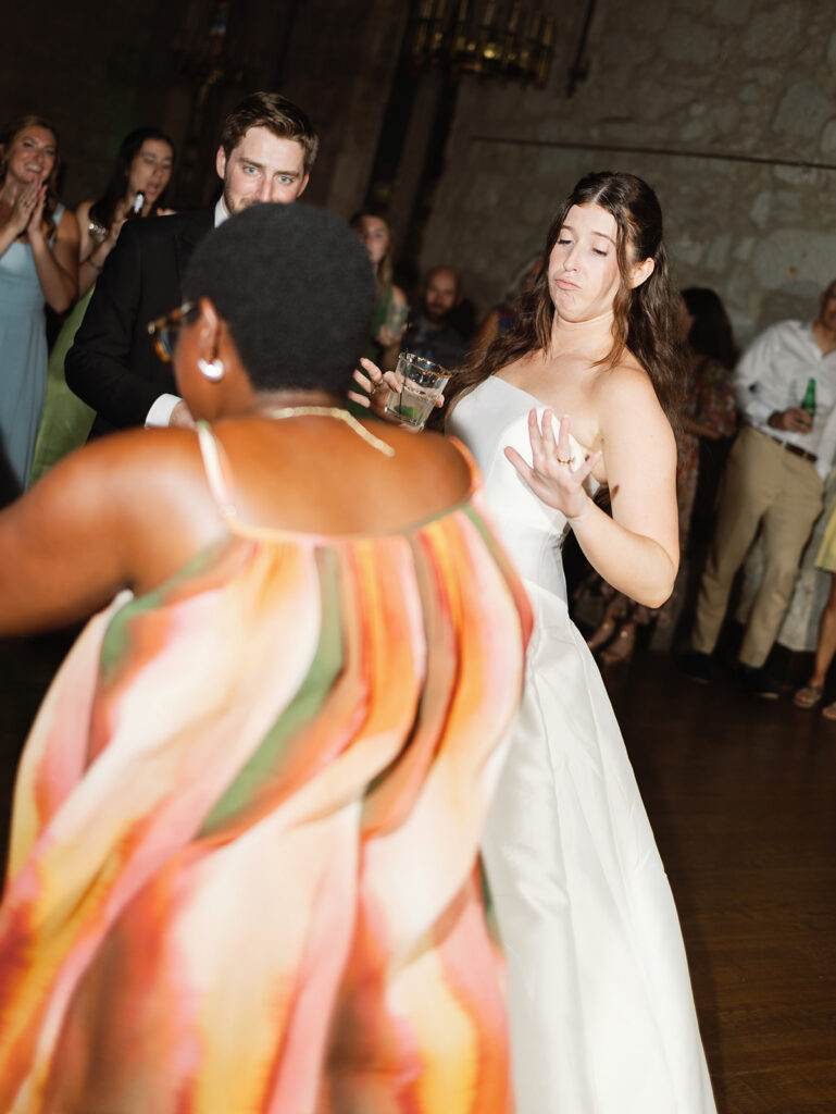 Guests dancing at Southwest School of Art wedding