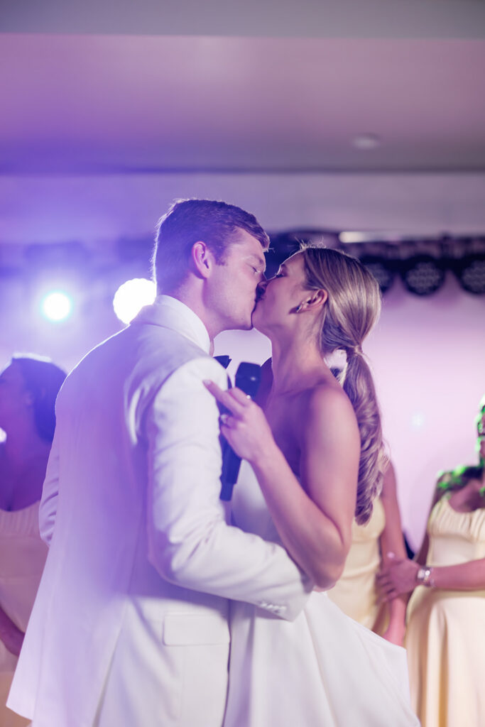 Candid reception moment at Kate and Rob's Texas Hill Country wedding in Austin